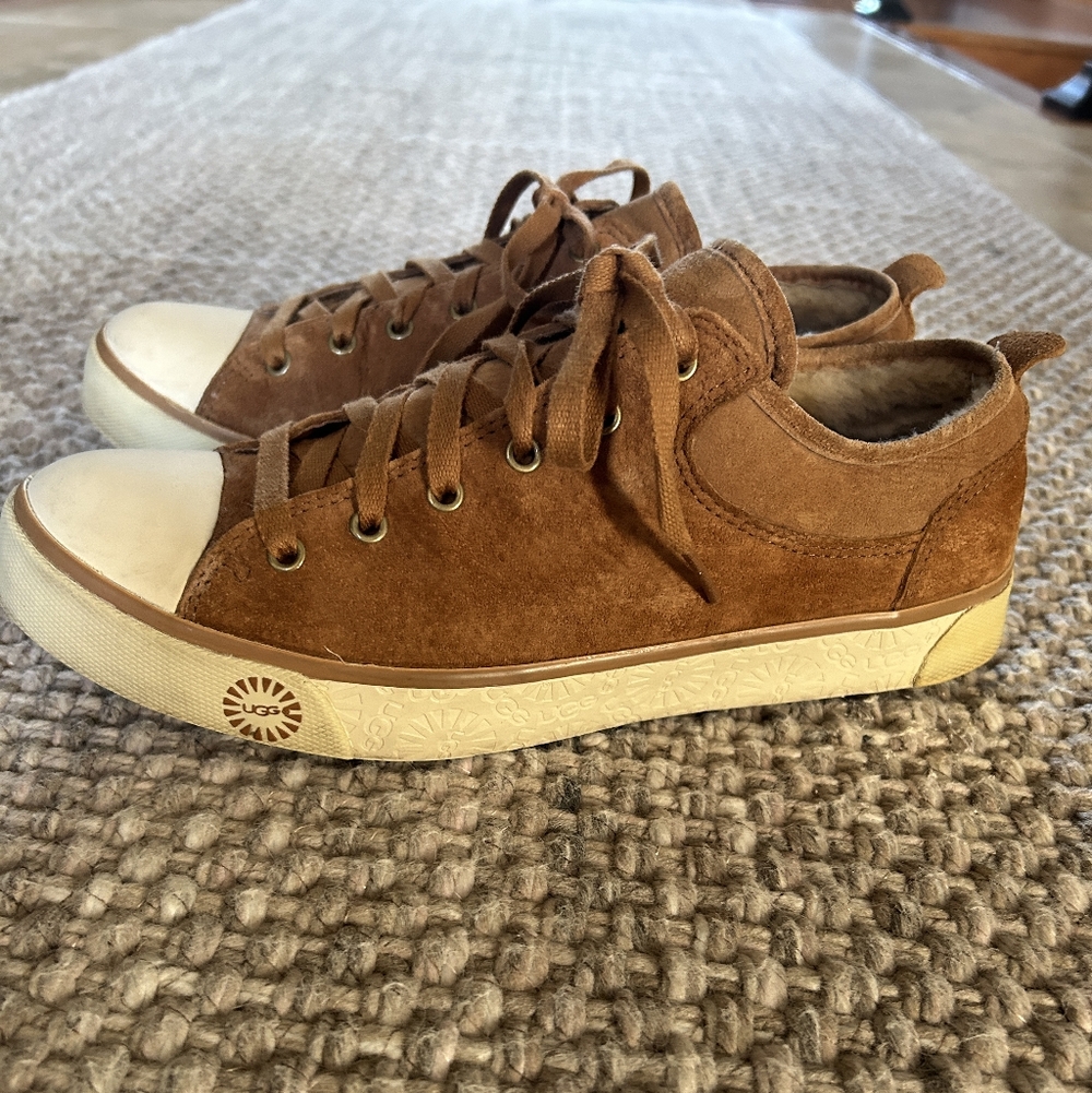 Women’s UGG Evera 1888 - Chestnut leather suede, Shearling fur Lined